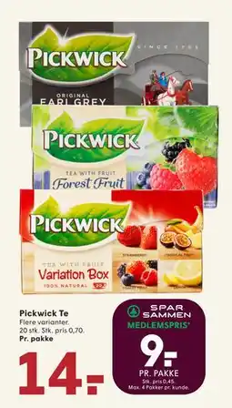 SPAR Pickwick Te, DKK 14, App-pris tilbud