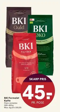 SPAR BKI Formalet Kaffe, DKK 45 tilbud