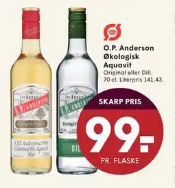 SPAR O.P. Anderson Økologisk Aquavit, DKK 99 tilbud