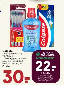 SPAR Colgate, DKK 30, App-pris tilbud