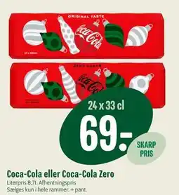 Min Købmand Coca-Cola eller Coca-Cola Zero, DKK 69 tilbud