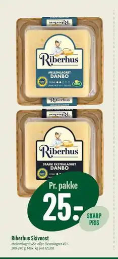Min Købmand Riberhus Skiveost, DKK 25 tilbud