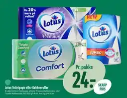 Min Købmand Lotus Toiletpapir eller Køkkenruller, DKK 24 tilbud