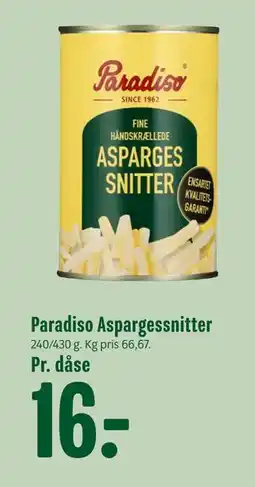 Min Købmand Paradiso Aspargessnitter, DKK 16 tilbud