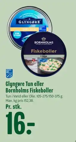 Min Købmand Glyngøre Tun eller Bornholms Fiskeboller, DKK 16 tilbud
