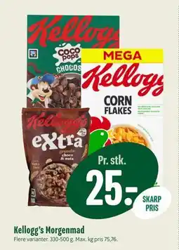 Min Købmand Kellogg’s Morgenmad, DKK 25 tilbud