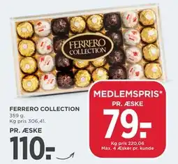 MENY FERRERO COLLECTION, DKK 110, App-pris tilbud