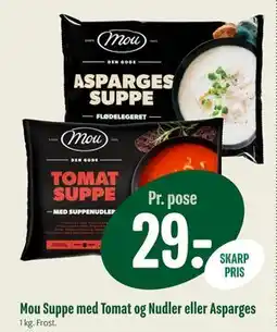 Min Købmand Mou Suppe med Tomat og Nudler eller Asparges, DKK 29 tilbud