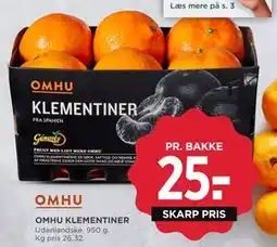 MENY OMHU KLEMENTINER, DKK 25 tilbud