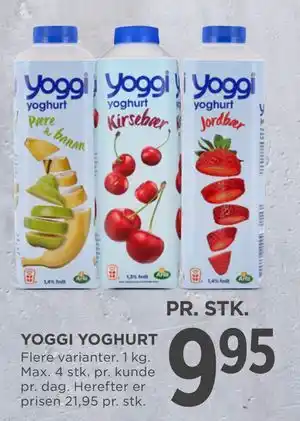 YOGGI YOGHURT, DKK 9.95