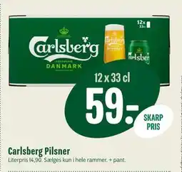 Min Købmand Carlsberg Pilsner, DKK 59 tilbud