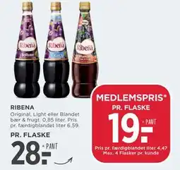 MENY RIBENA, DKK 28, App-pris tilbud