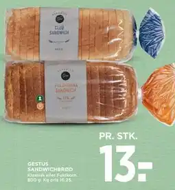 MENY GESTUS SANDWICHBRØD, DKK 13 tilbud