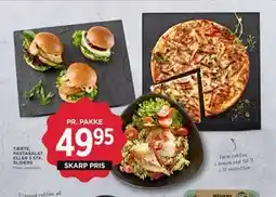 MENY TÆRTE, PASTASALAT ELLER 3 STK. SLIDERS, DKK 49.95 tilbud