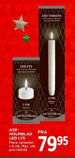 MENY ASPHOLMBLAD LED LYS tilbud