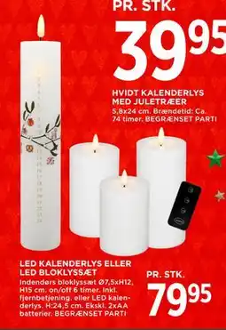 MENY LED KALENDERLYS ELLER LED BLOKLYSSÆT, DKK 79.95 tilbud
