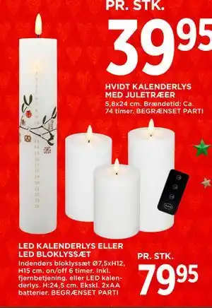 MENY LED KALENDERLYS ELLER LED BLOKLYSSÆT, DKK 79.95 tilbud