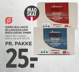 MENY GRØN BALANCE ØLLINGEGAARD ØKOLOGISK SMØR, DKK 25 tilbud