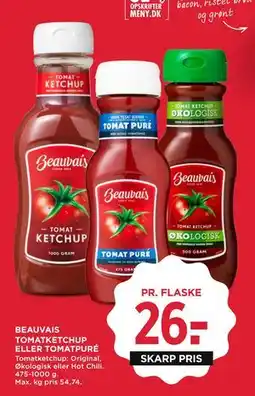 MENY BEAUVAIS TOMATKETCHUP ELLER TOMATPURÉ, DKK 26 tilbud
