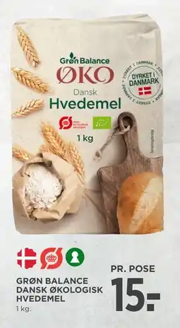 MENY GRØN BALANCE DANSK ØKOLOGISK HVEDEMEL, DKK 15 tilbud