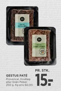 MENY GESTUS PATÉ, DKK 15 tilbud