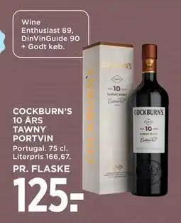 MENY COCKBURN’S 10 ÅRS TAWNY PORTVIN, DKK 125 tilbud