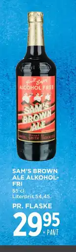 MENY SAM’S BROWN ALE ALKOHOLFRI, DKK 29.95 tilbud