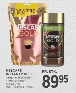 MENY NESCAFÉ INSTANT KAFFE, DKK 89.95 tilbud