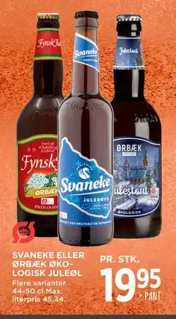 MENY SVANEKE ELLER ØRBÆK ØKOLOGISK JULEØL, DKK 19.95 tilbud