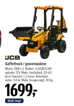 Føtex JCB Gaffeltruck/gravemaskine tilbud