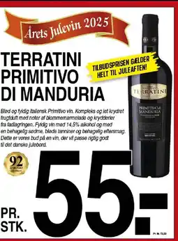 ABC Lavpris TERRATINI PRIMITIVO DI MANDURIA tilbud