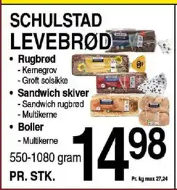 ABC Lavpris SCHULSTAD LEVEBRØD. tilbud