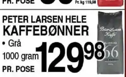ABC Lavpris Peter larsen hele kaffebønner tilbud