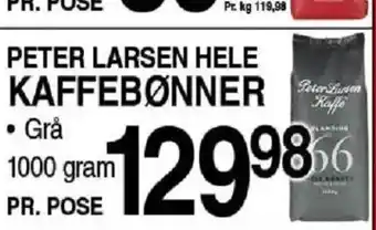 ABC Lavpris Peter larsen hele kaffebønner tilbud