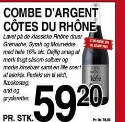 ABC Lavpris Combe d'argent côtes du rhône tilbud