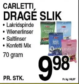 ABC Lavpris Carletti dragé slik tilbud