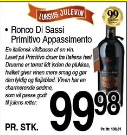 ABC Lavpris Ronco Di Sassi Primitivo Appassimento tilbud