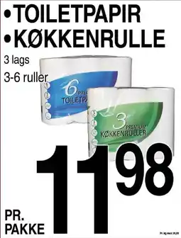 ABC Lavpris Toiletpapir ⚫køkkenrulle tilbud