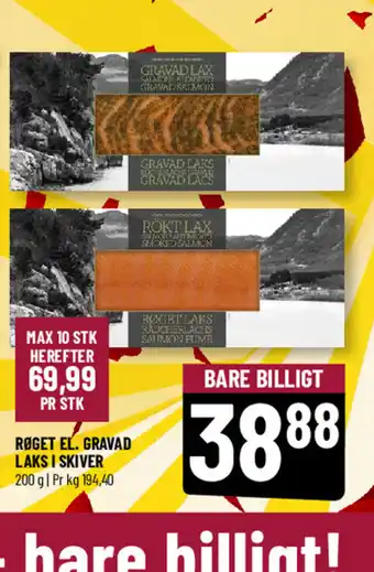 Røget el. gravad laks i skiver