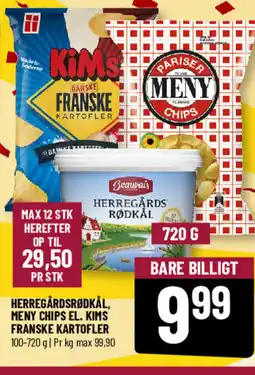 Løvbjerg Herregårdsrødkål, meny chips el. kims franske kartofler tilbud
