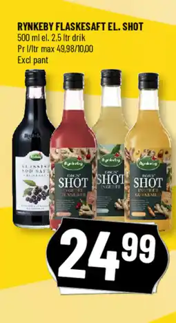 Løvbjerg Rynkeby flaskesaft el. shot tilbud