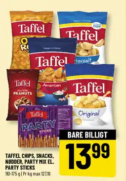Løvbjerg Taffel chips, snacks, nødder, party mix el. party sticks tilbud