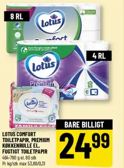 Løvbjerg Lotus comfort toiletpapir, premium køkkenrulle el. fugtigt toiletpapir tilbud