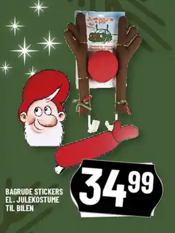 Løvbjerg Bagrude stickers el. julekostume til bilen tilbud