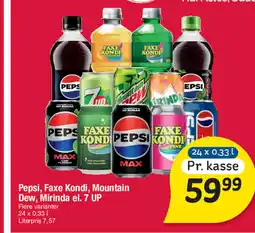 Fakta Tyskland Pepsi, faxe kondi, mountain dew, mirinda el. 7 up tilbud