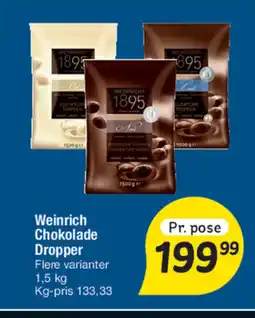 Fakta Tyskland Weinrich Chokolade Dropper tilbud