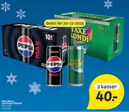 Fakta Tyskland Pepsi Max el. Faxe Kondi O Kalorier tilbud
