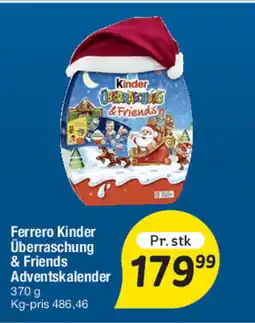 Fakta Tyskland Ferrero Kinder Überraschung & Friends Adventskalender tilbud