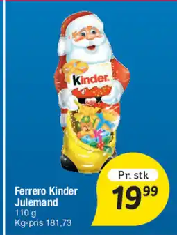 Fakta Tyskland Ferrero Kinder Julemand tilbud
