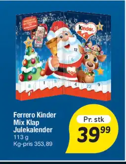Fakta Tyskland Ferrero Kinder Mix Klap Julekalender tilbud